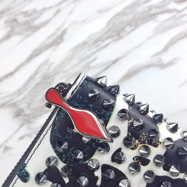 SS16新作！クリスチャン ルブタン コピー Christian Louboutinスタッズ長財布 マーブル